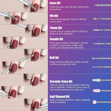 Depvko 30 Stück Nagelfräser Aufsätze Bits, 3/32'' Keramik Bohrer Für Nägel Acryl Diamant-Nagelhaut-Efile-Hartmetall-Retferner Für Zuhause Salon Gel, Maniküre Pediküre-Werkzeuge (Inklusive)3