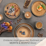 Moritz & Moritz SOLID 24dílná sada kameninového nádobí pro 6 - sada nádobí pro 6 sestávající z 6 talířů, 6 malých talířků, 6 talířů a 6 šálků s uchem