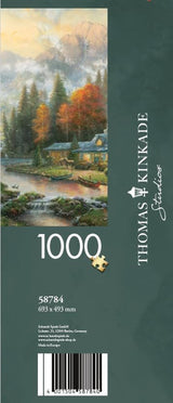 Schmidt Spiele 58784 Thomas Kinkade, Večer u podzimního jezera, skládačka 1000 dílků, barevné Puzzle Naty Shop