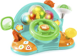 Bright Starts, dětský volant, Lights & Colors Driver, s hudbou, zvuky auta, ukazateli, řadicí pákou a dalšími hračkami Bebe Naty Shop