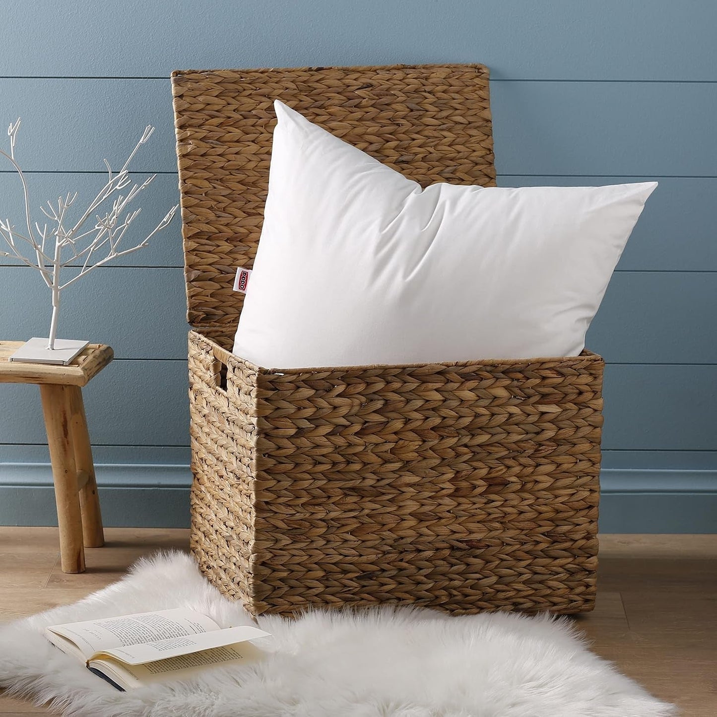 DODO Premium Polštář, 60 X 60 Cm, Střední komfort, Polštář Cloud De Douceur | Odolný proti roztočům a nadýchaný | Perkálová bavlna + podšívka Lze prát v pračce na 40 °C standardní polštáře Naty Shop