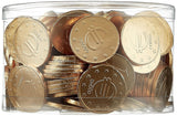 Theobroma Goldgeld Schokoladen Euro, Lose Münzen in Der Dose, 1Er Pack (1 X 1 Kg) Naty Shop Goldgeld