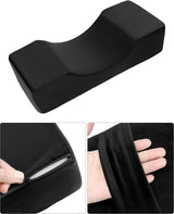 QWORK® Wimpernkissen, U-Förmiges Beauty Makeup Kissen, Ergonomisches Wimpernkissen Für Verlängerungen, Memory Foam Wimpernkissen Für Den Heimgebrauch Im Schönheitssalon (Schwarz) Krční ortopedické polštáře Naty Shop