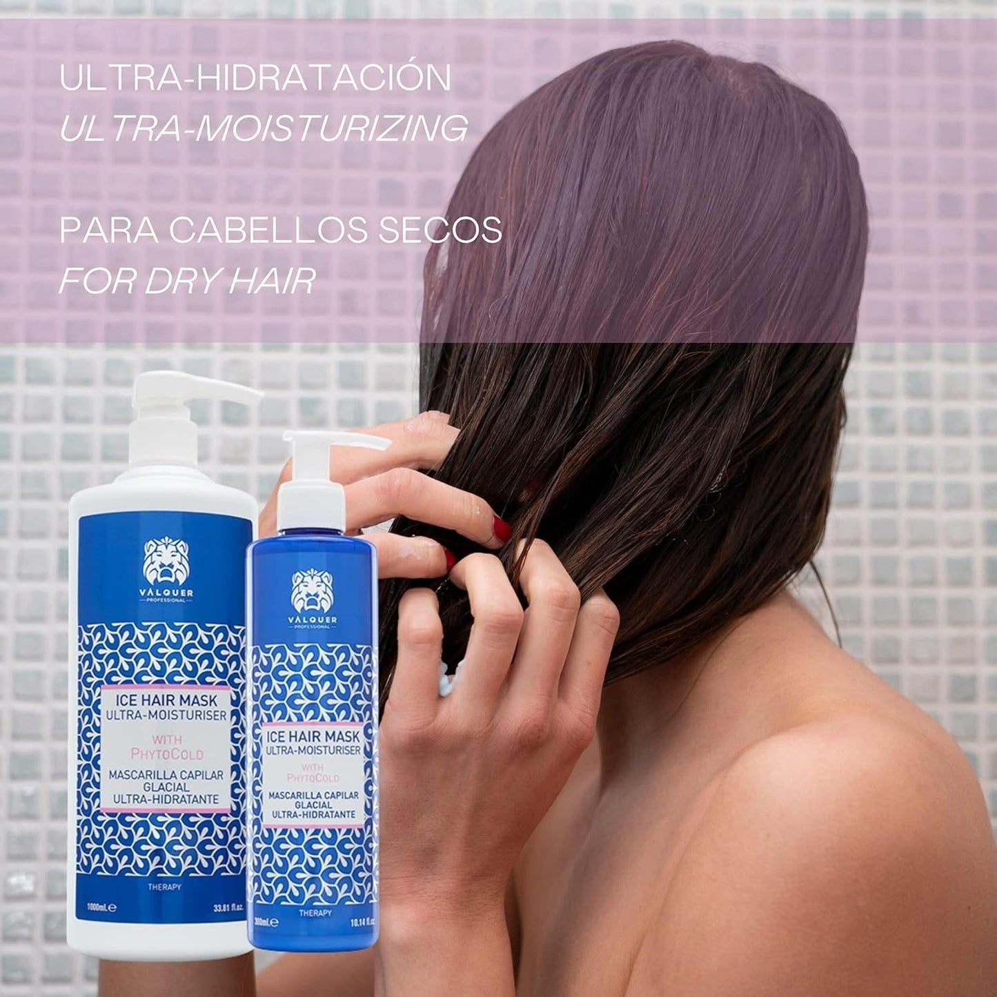 Valquer Profesional Ice Hair Mask - Ultra hydratační maska na vlasy bez sulfátů, solí a silikonů Naty Shop maska na vlasy