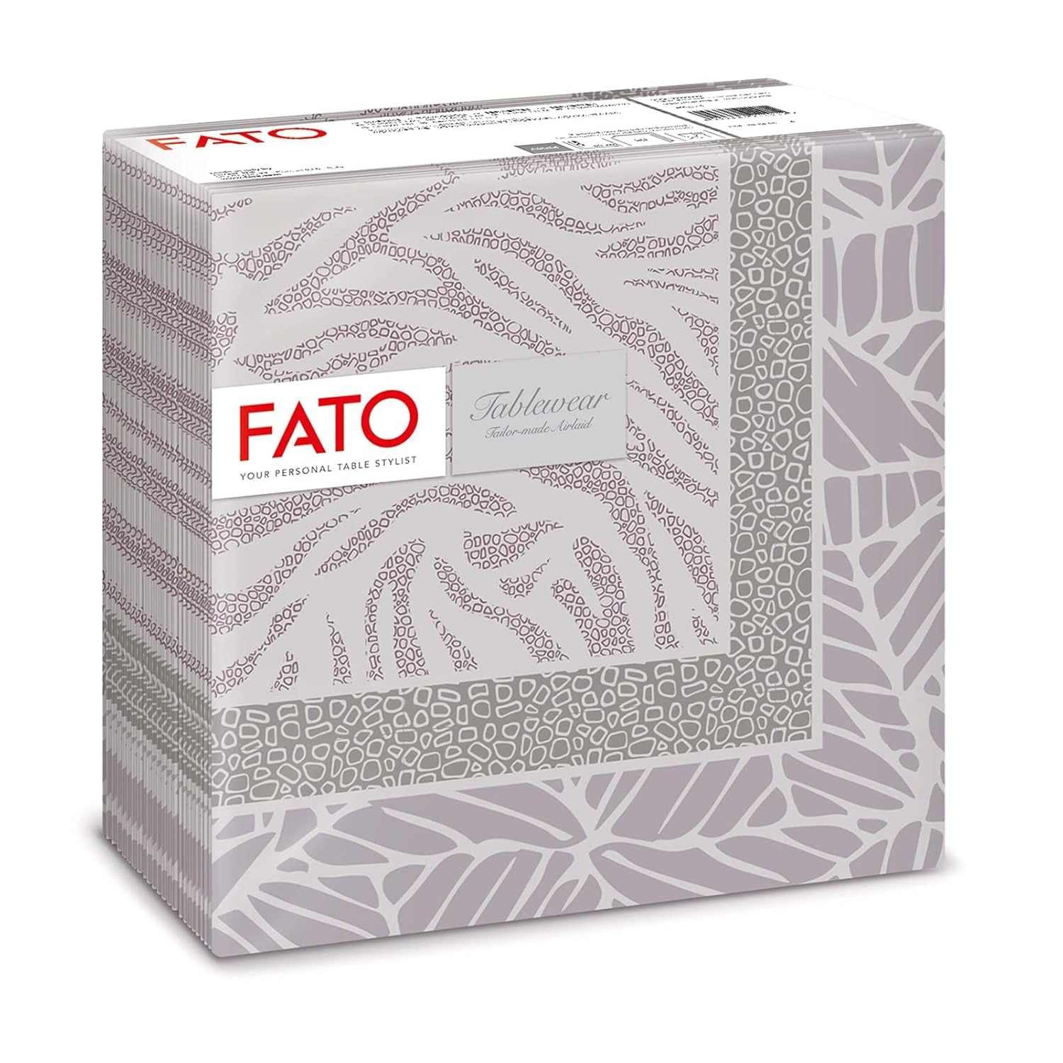 Fato - Suché papírové ubrousky, vzduchem kladené, textilní efekt, balení 50 ks ubrousků, 40X40 složené na 4 formáty, dekor Tropicana