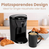 Kávovar Clatronic® na 1 šálek | Perfektní espresso kávovar pro jednotlivce | Espresso kávovar s filtrem, včetně keramického šálku | Malý kávovar na espresso s filtrem, ideální na cesty | KA 3356