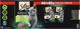 Sheba mokré krmivo pro koťata, v různých sáčcích, s lososem (MSC) a kuřecím masem v omáčce, multipack 40x85g