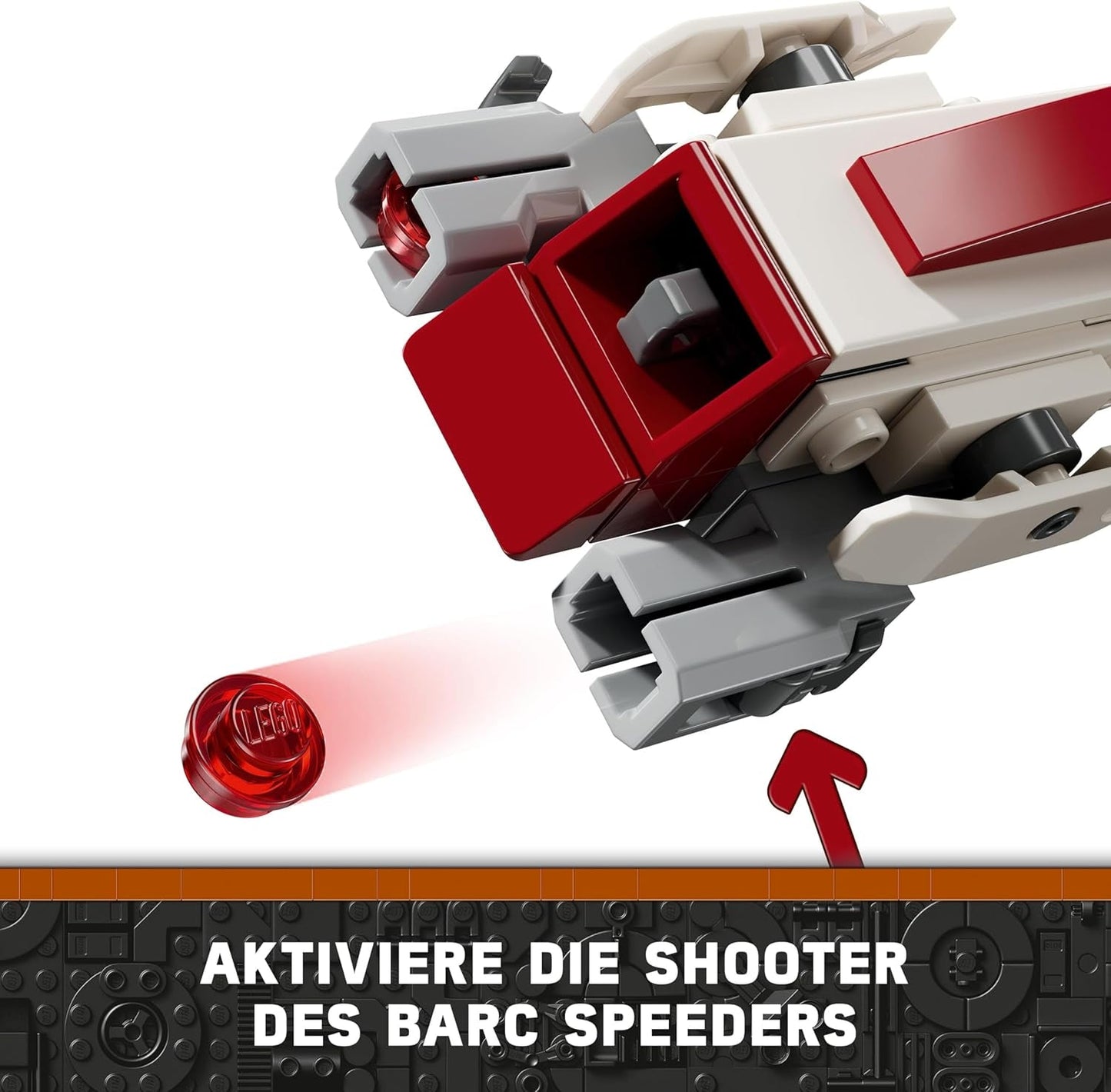 LEGO Star Wars Útěk se speederem BARC, sada Mandalorian, dětské kolo se sajdkárou, obsahuje figurky Kellerana Beqa a Grogu, dárek pro chlapce a dívky od 8 let 75378 Stavebnice Beuche den LEGO-Store
