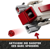 LEGO Star Wars Útěk se speederem BARC, sada Mandalorian, dětské kolo se sajdkárou, obsahuje figurky Kellerana Beqa a Grogu, dárek pro chlapce a dívky od 8 let 75378 Stavebnice Beuche den LEGO-Store