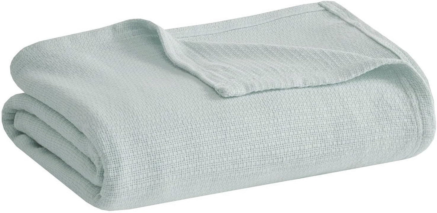 Madison Park Freshspun Wicker Twin Šedá bavlněná přikrývka Postele a přikrývky Madison Park King Blue