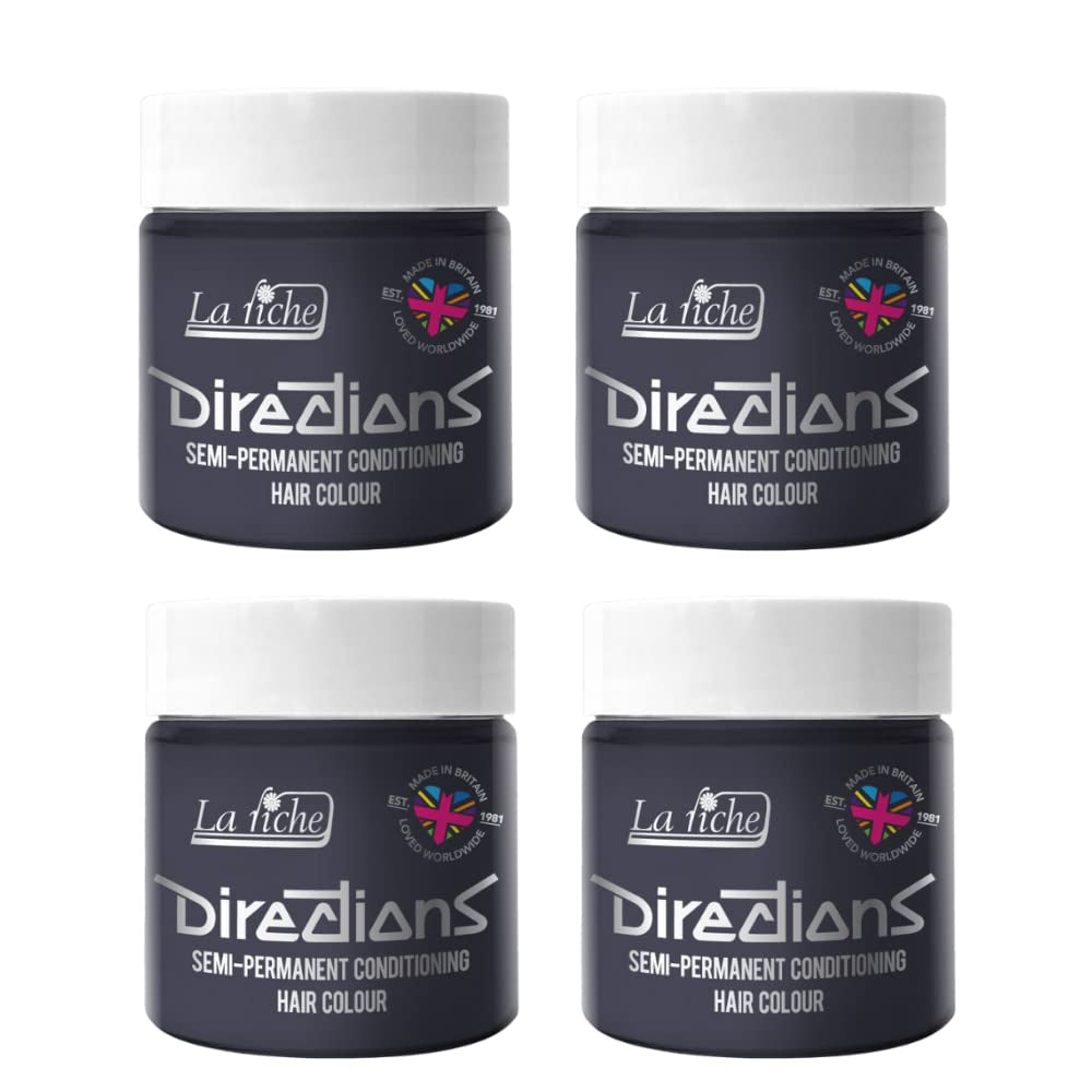 Semipermanentní barva na vlasy Directions 100 ml box 4 balení (Pillarbox Red) Barva na vlasy Naty Shop Stormy grey 400 Ml (1 balení)