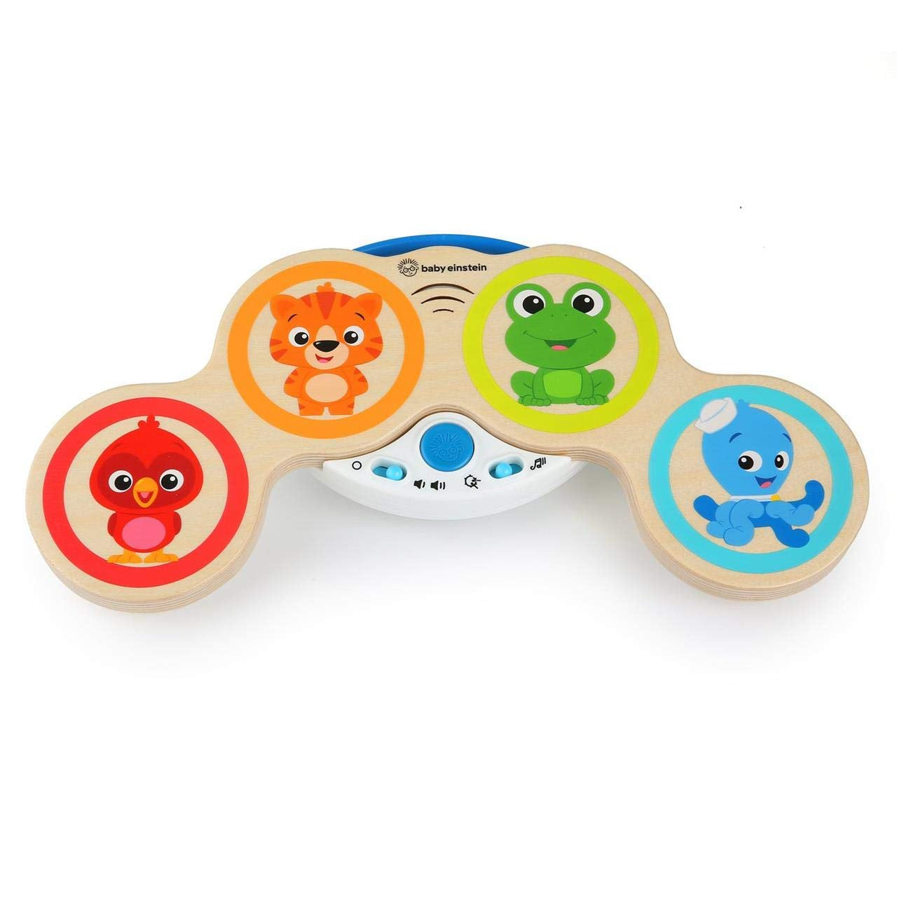 Hudební hračka Baby Einstein Magic Touch s dřevěným bubnem na 6 měsíců a hudební wobbler Up & Hape Penguin, barevná kolébavá melodie, hračka Roly-Poly na 6 měsíců a up Bebe Toys Naty Shop