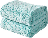 FY FIBER HOUSE flanel fleece přehoz, deka z mikrovlákna s 3D potiskem geparda, 228 X 274 cm, fialová Přikrývky a přikrývky Naty Shop Blue 50 "X60"