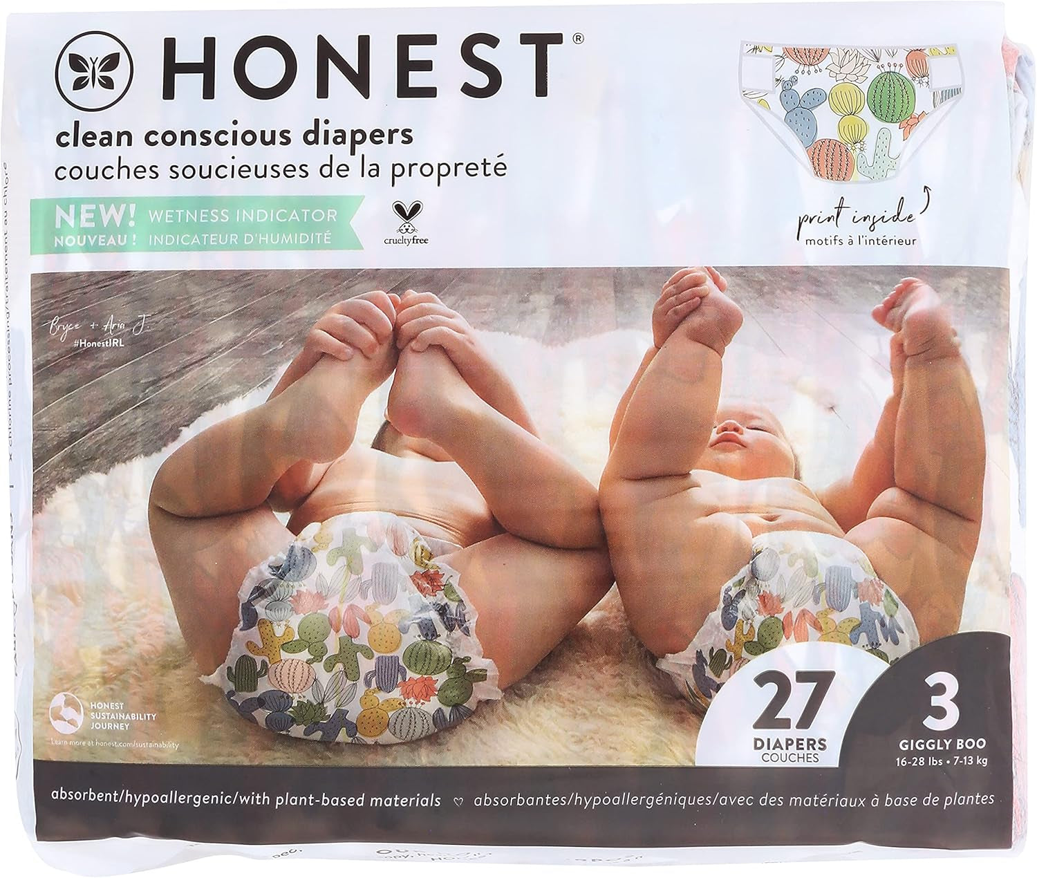 – Ekologické a vysoce kvalitní jednorázové plenky Pandas, velikost 3 (7,3–12,7 kg), 27 kusů