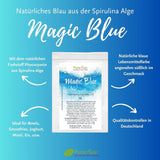 Magic Blue Spirulina Natural Food Color Powder Blue (Raw Vegan) Tmavě modrá až světle pastelově modrá - Phycocyanin Algae Powder Food Color - Natural Food Color | Pureraw 5G
