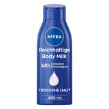 NIVEA Rich Body Milk, intenzivní vyživující tělový krém s mandlovým olejem, 400 ml Sprcha a koupel Naty Shop