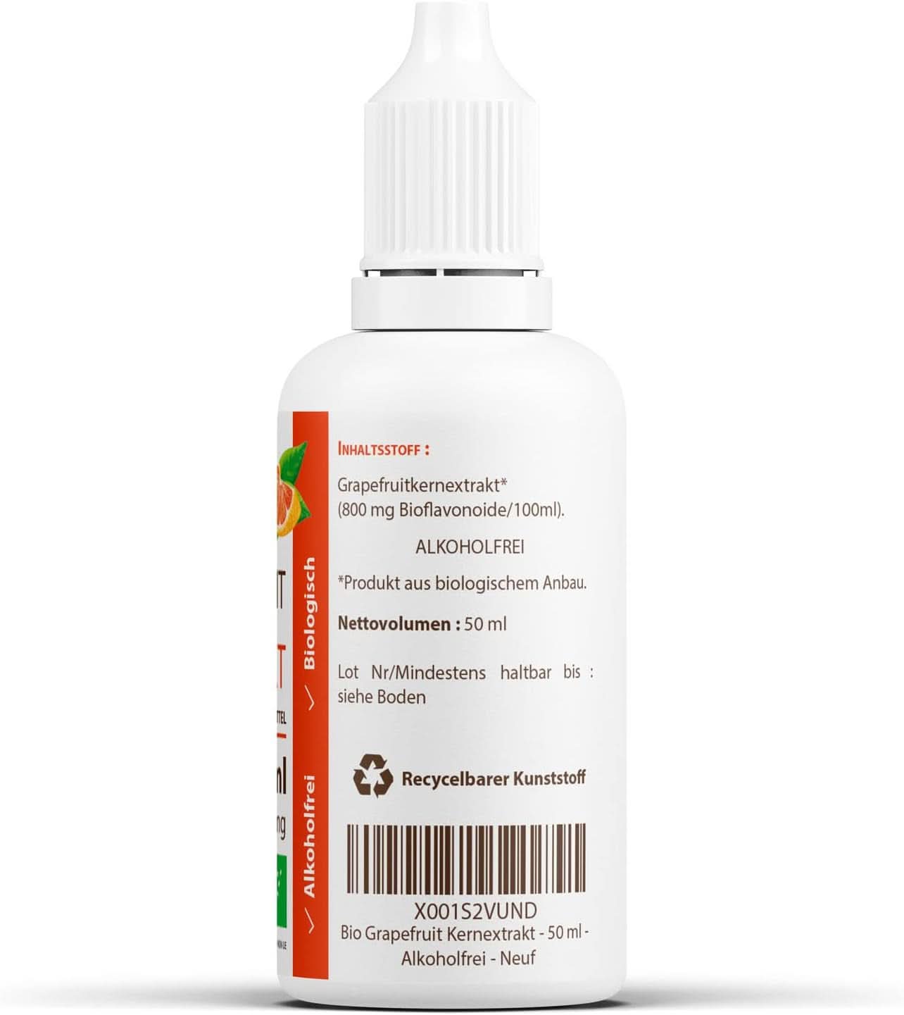 Bio extrakt z grapefruitových jadérek 50 ml - bez alkoholu Arome Naty Shop