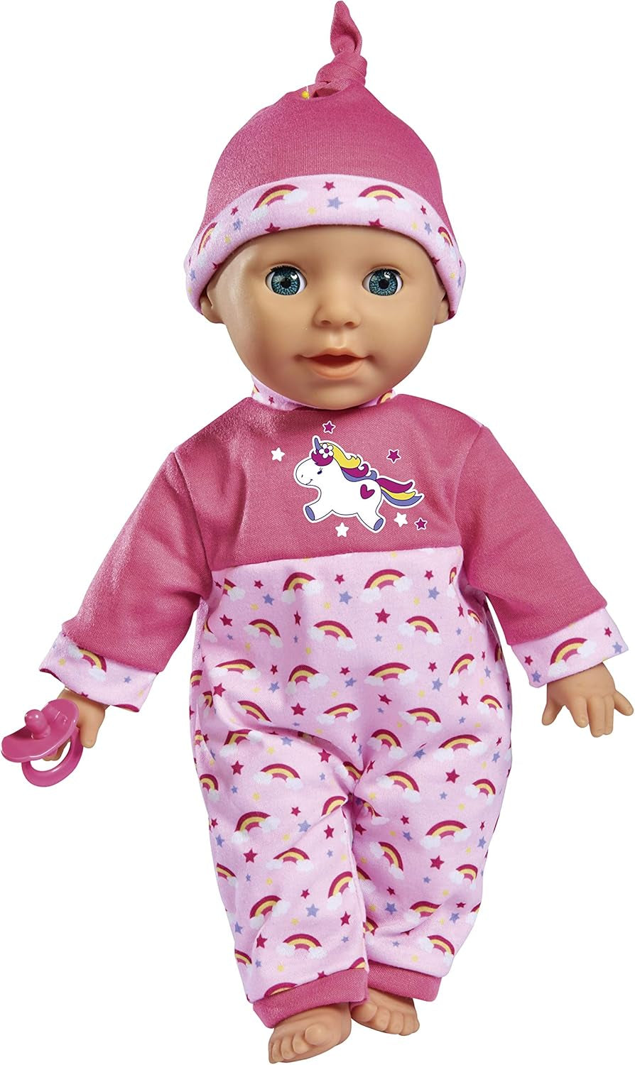 Simba 105140060 - Laura Tickle Baby Soft Body panenka s duhovou matrací, vydává 25 dětských zvuků, 38 cm, panenka pro 2 roky a více