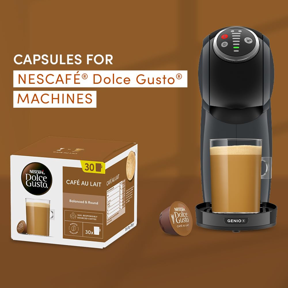 NESCAFÉ Dolce Gusto Cafe au Lait Kaffeepads, 30 kapsel (30 porcí)