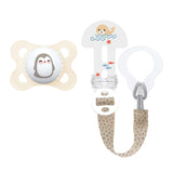 Dudlík MAM Clip It! Broach & Original S226 Skinsoft™ silikon, ultra měkký, pro děti od 0 a více měsíců