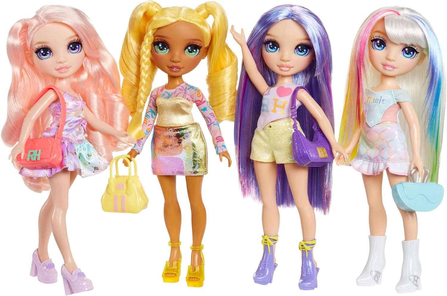 Panenka Rainbow High My Fashion Style - fialová - 28 cm Fialová módní panenka s atraktivním oblečením a stylovou taškou, na hraní, pózování, sběratelství, pro děti ve věku 4-12 let