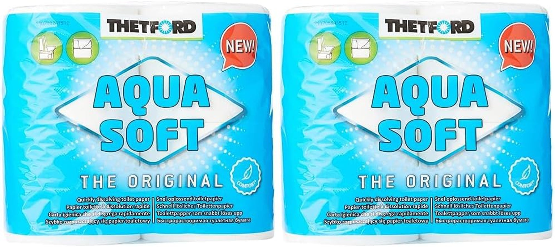 Aqua měkký toaletní papír Přenosný toaletní papír 4 role/láhve Kempingové toalety Outdoor Campingový toaletní papír