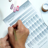 Übungsbögen Nageldesign Nailart (Grundlagen) 3Er Set Übungsbogen Starterset Übung Schulung Tipps Nagelset Nagelart Zubehor Zubehör Nail Art Zum Lernen Ohne Samolepky Folie Brush Stamper ÜB001