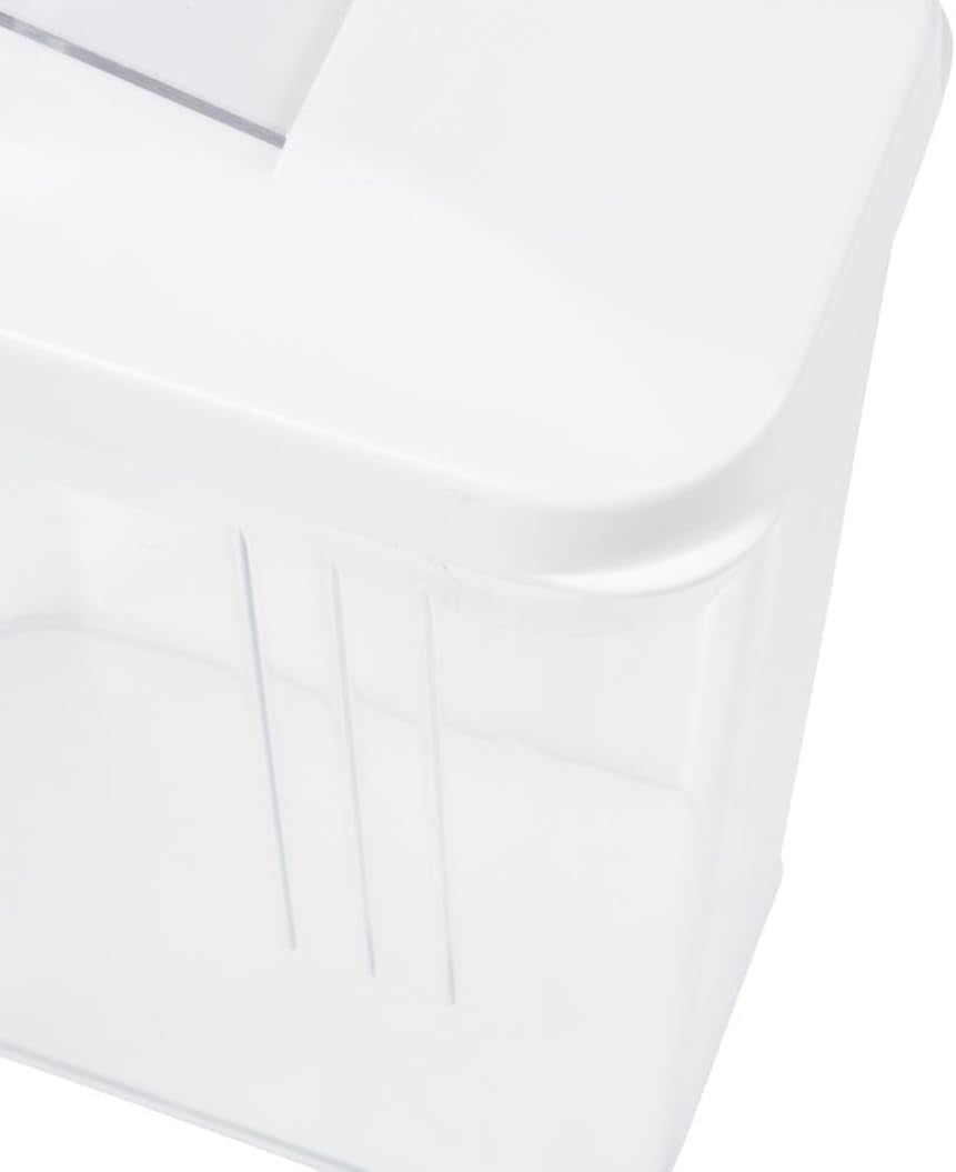 zásobník na nalévání suchých zásob, plynule nastavitelné víko dávkování, plast, 500 ml, 8 x 4,5 x 15 cm, Paola, bílá Dózy na potraviny Naty Shop