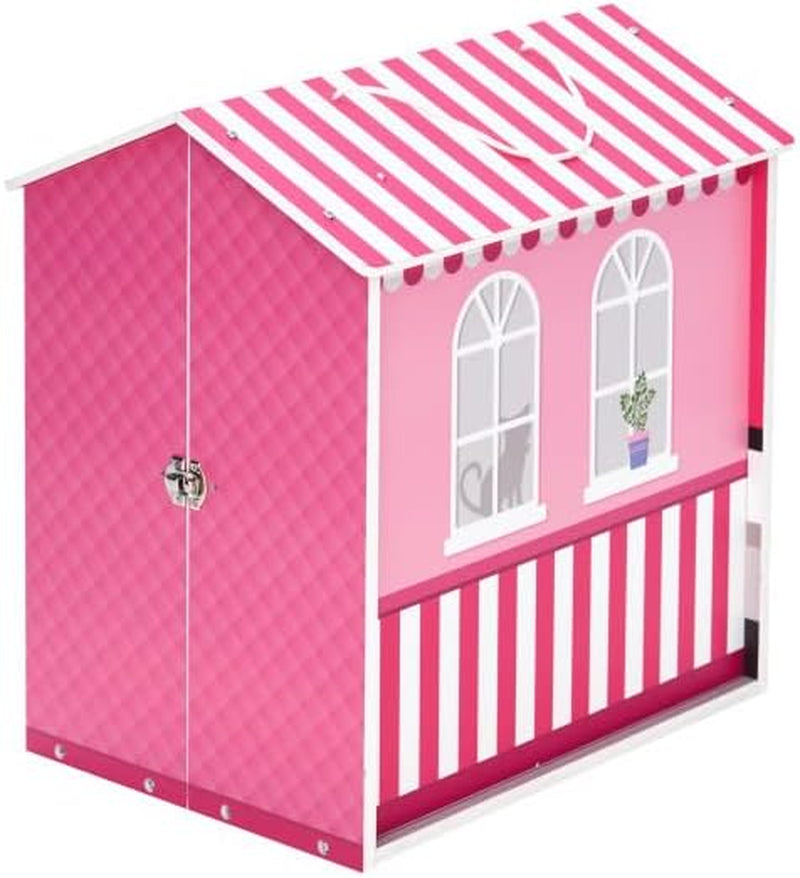 Teamson Kids - Domeček pro panenky Dreamland City Café 30 cm - růžová/bílá/černá