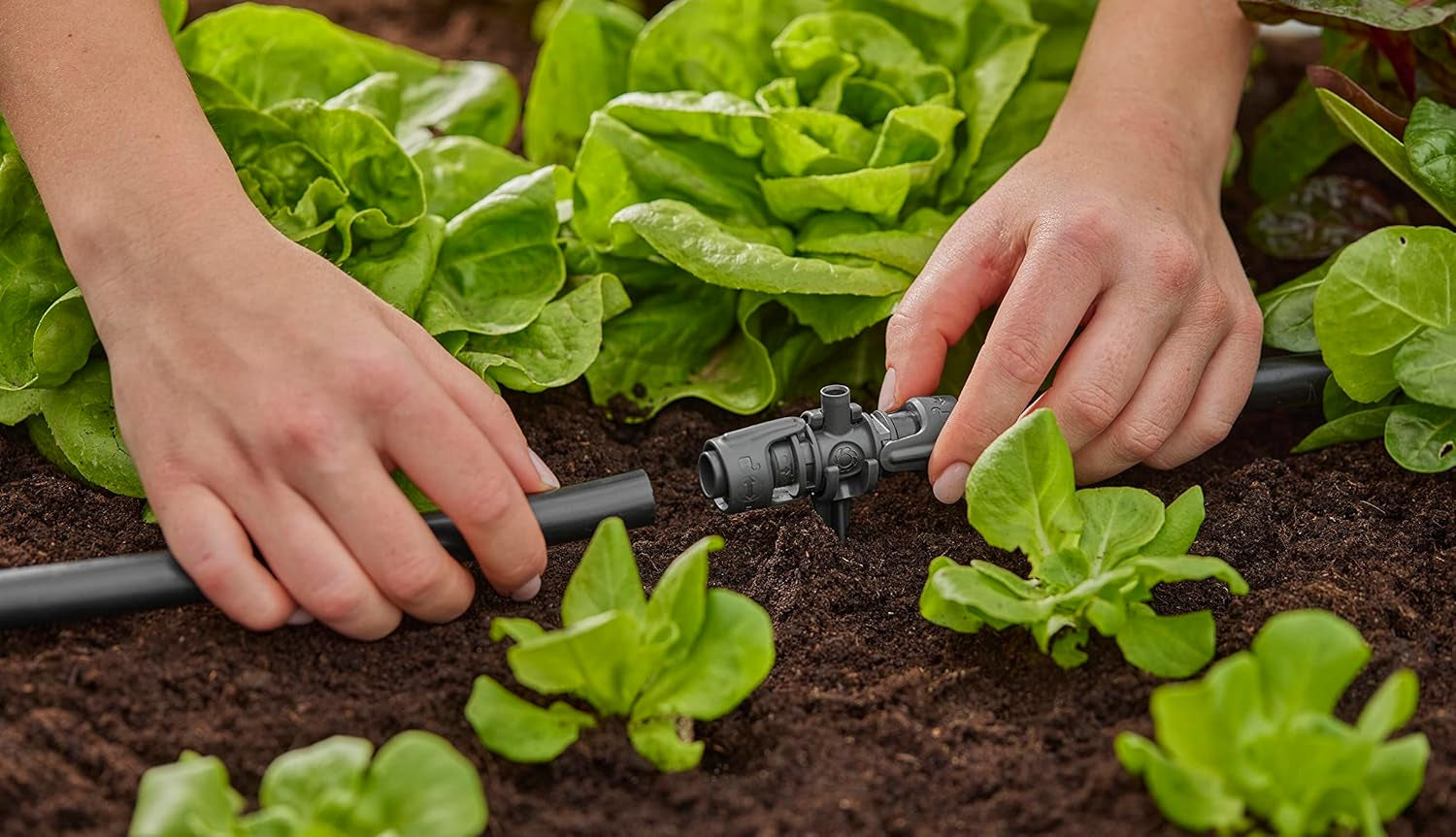 Gardena Micro-Drip-System T-kus pro rozprašovací trysky: Spojení mezi 13 mm trubicí a rozprašovací tryskou, automatické zavlažování rostlin, rychlé a snadné připojení, opakovaně použitelné (13206-20)