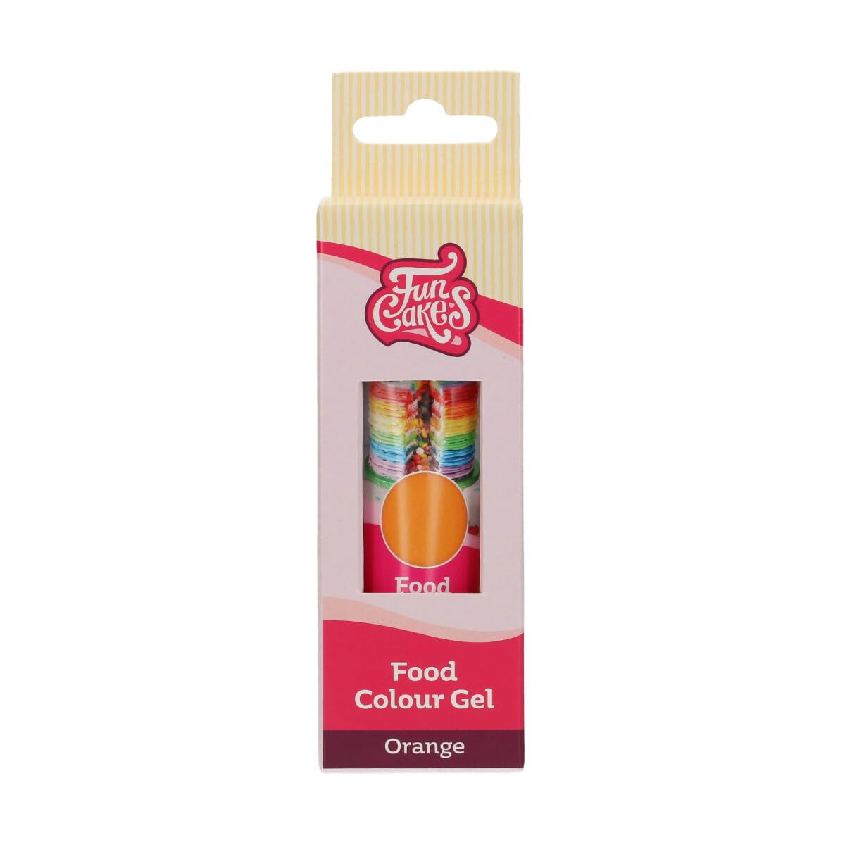 Funcakes Gel Food Coloring Orange: Vysoce koncentrované potravinářské barvivo do těsta, krému, fondánu a marcipánu. Snadné dávkování. Jediná kapka pro vytvoření zářivých barev. halal. 30 g.