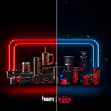 Kávovar Bialetti Moka Express Stranger Things na 3 šálky, Tlačítko Music s funkcí nabíjení USB-C, Nevhodné pro indukční varné desky, 3 šálky (130 ml), Černá