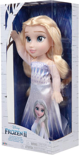 Panenka Disney Frozen 2 Elsa – 35 cm vysoká, polohovatelná panenka v ikonických módních šatech a dlouhých vlajících vlasech pro extra zábavu, pro dívky od 3 let, 214894