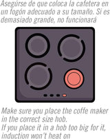 Indukční espresso NERTHUS FIH 833 na 3 šálky, klasický italský espresso kávovar