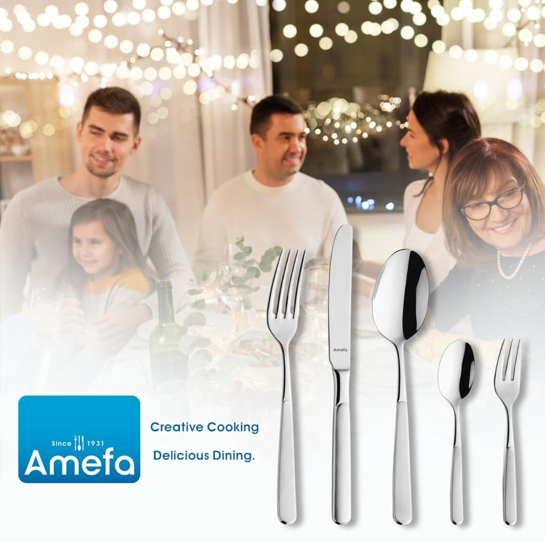 Sada příborů Amefa Satina v 60 dílech, pro 12 osob, trezor Kitchen Naty Shop