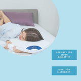 Pěnový polštář Genius Eazzzy 40X80 Cm výška 10Cm - Polštář na podporu krku se 2 stupni tvrdosti + chladivá gelová pěna - Polštář na spaní pro spáče na boku, zádech a břiše proti bolesti šíje, polyesterové standardní polštáře Naty Shop