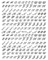 6 Blatt Nagelsticker Alte Alphabetzahlen Nagelaufkleber Selbtklebend Alte Briefe Nail Art Sticker Dekoration Nageldesign Zubehör