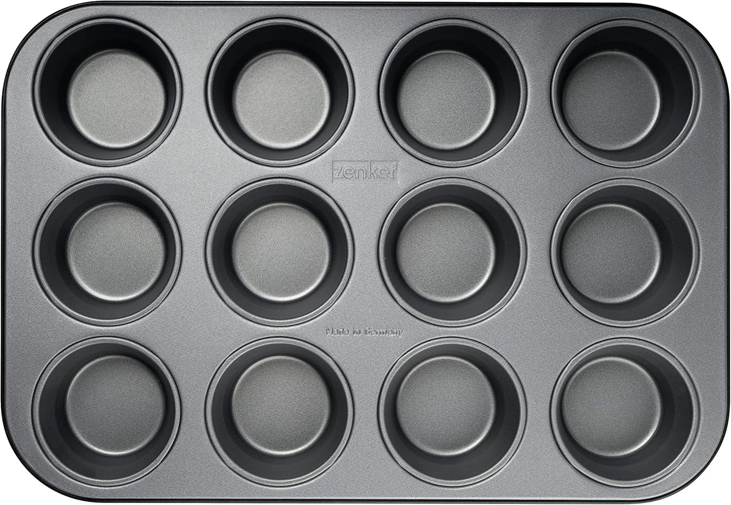 Zenker 12Er Muffinform Energy, Premium-Backform, Für Köstliche Kuchen, Verkürzt Die Backzeit Um Bis Zu 20 % (Farbe: Silver/Anthrazit), Menge: 1 Stück, Hellgrau Und Dunkelgrau Formy a plechy na pečení Naty Shop