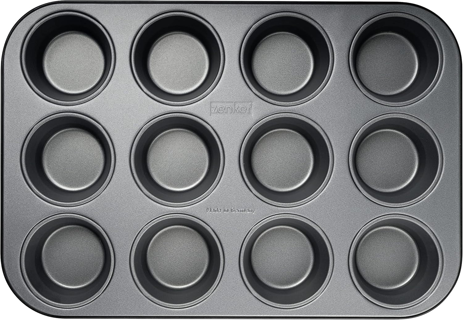 Zenker 12Er Muffinform Energy, Premium-Backform, Für Köstliche Kuchen, Verkürzt Die Backzeit Um Bis Zu 20 % (Farbe: Silver/Anthrazit), Menge: 1 Stück, Hellgrau Und Dunkelgrau Formy a plechy na pečení Naty Shop