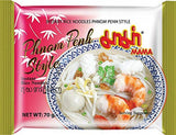 MAMA Phnom Phenh Instantní rýžové nudle - Orientální Instantní rýžové nudle - Autentická thajská kuchyně - 12 x 70 g