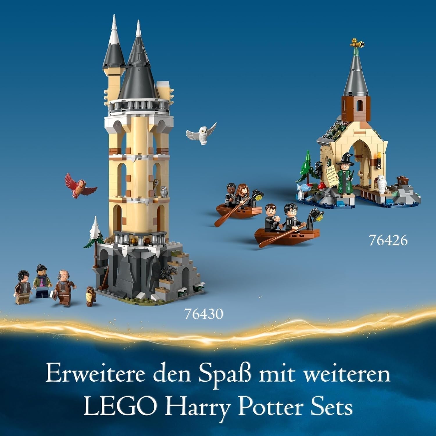 LEGO Harry Potter Hagridova chýše: Nečekaná sada pro návštěvu s 5 minifigurkami a 2 figurkami zvířat, dárek pro ženy a muže, kouzelná dobrodružná hračka, fantasy sada 76428 Stavebnice Beuche den LEGO-Store