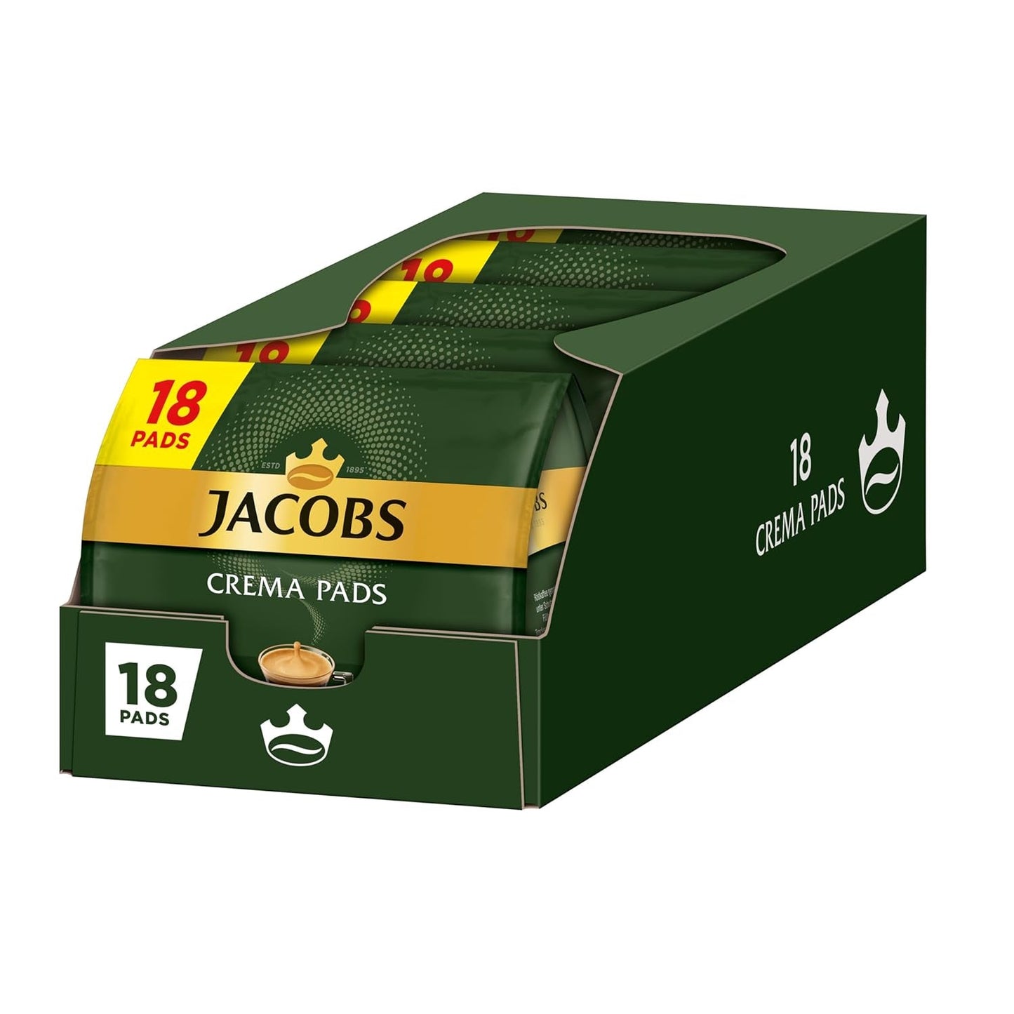 Jacobs Pads Cream, Senseo kompatibilní podložky, 5 x 18 Getränke, 90 Kaffeepadů