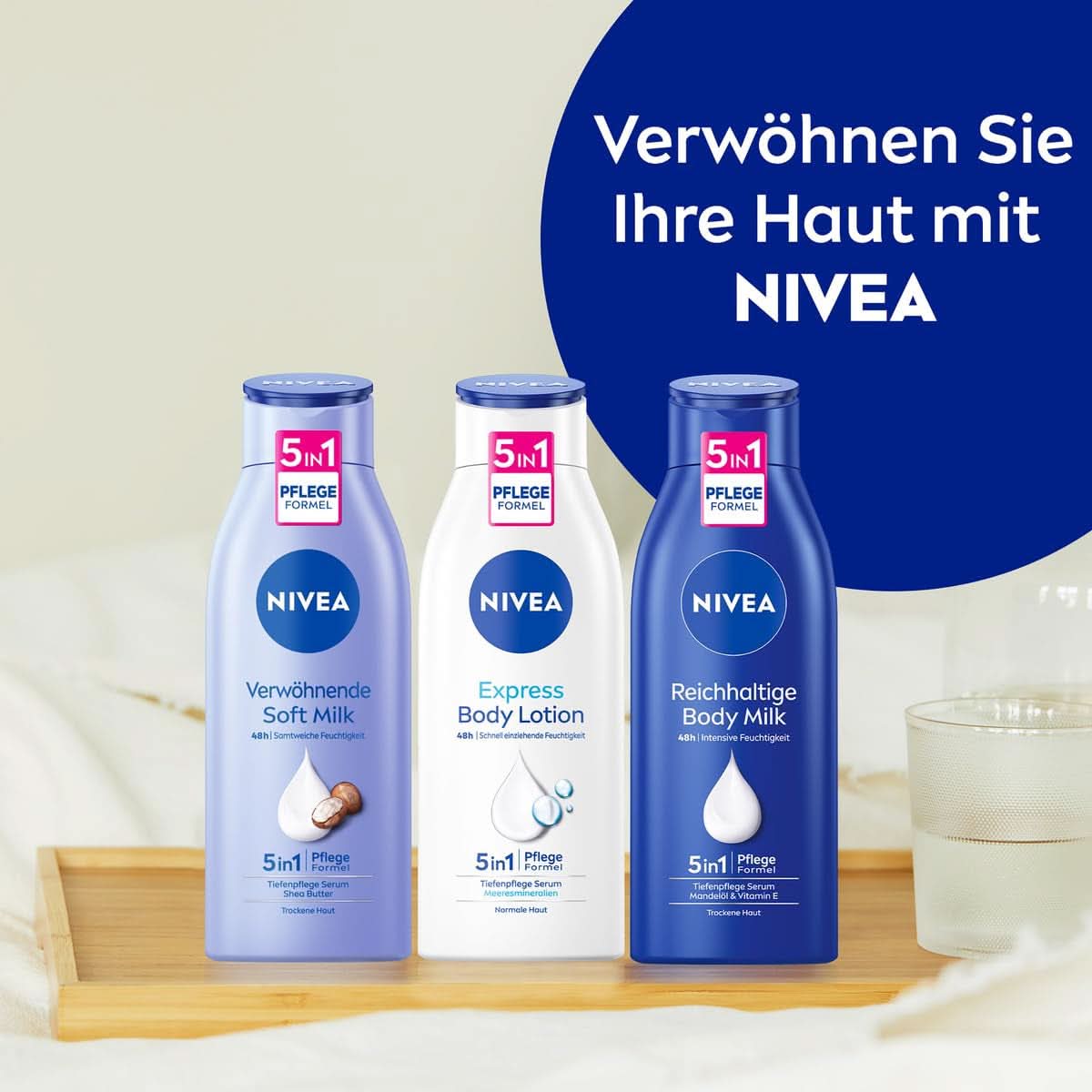 NIVEA Rich Body Milk, intenzivní vyživující tělový krém s mandlovým olejem, 400 ml Sprcha a koupel Naty Shop