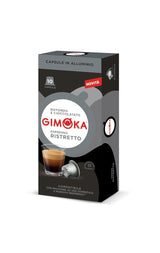 Gimoka Kaffeekapseln Espresso Ristretto, Intensität 11/13-100 Kapsel aus Aluminium - Kompatibilní s Nespresso* Haushalts-Espressomaschinen - 100 Stück (10 x 10 Getränke) - Hergestellt v Itálii
