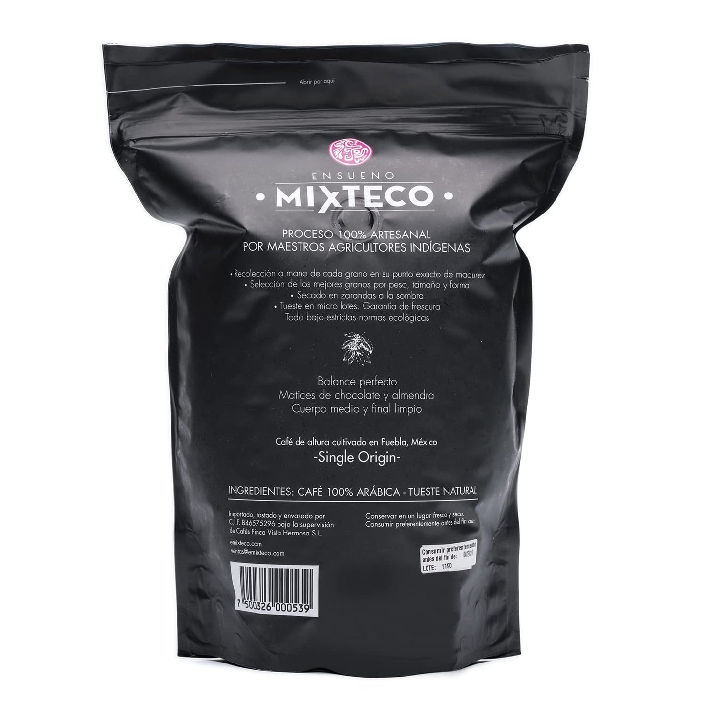 Pražená kávová zrna Arabica | 500 g s nádechem kakaa a mandlí | Z tradiční pražírny kávy | Jemná chuť