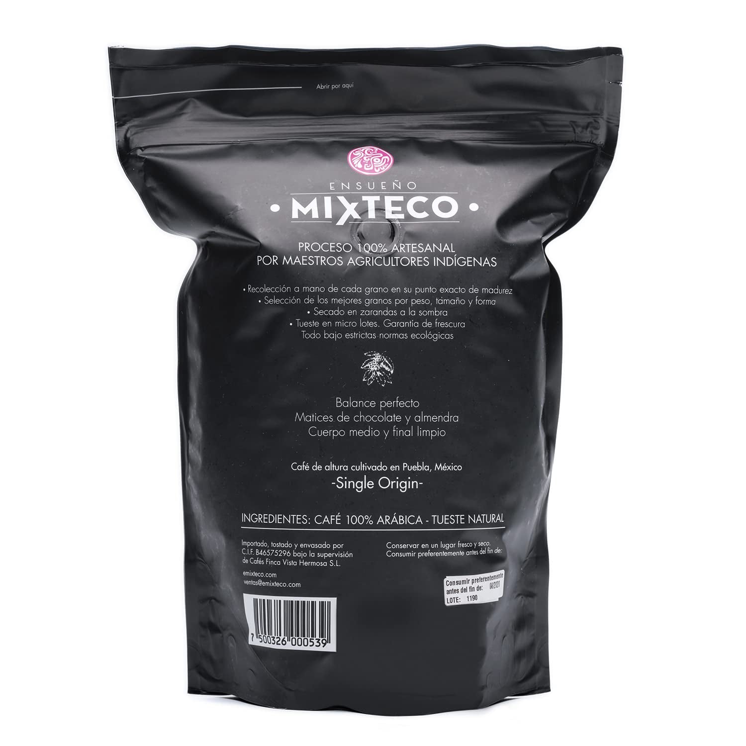 Pražená kávová zrna Arabica | 500 g s nádechem kakaa a mandlí | Z tradiční pražírny kávy | Jemná chuť