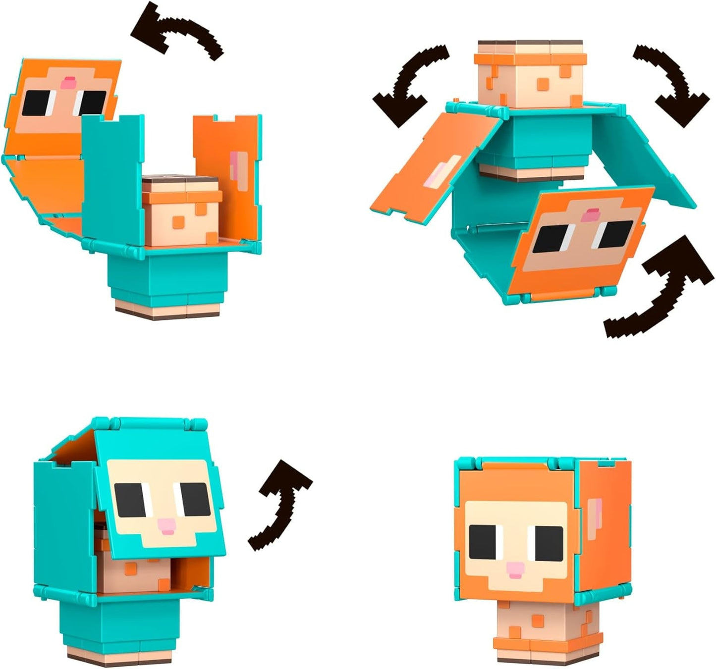 Mattel Minecraft Flippin' Figs Ovečka a kuře 2-balení s hracími figurkami 2 v 1, velkými hlavami a pixelovým designem HXK17 Akční figurky Naty Shop