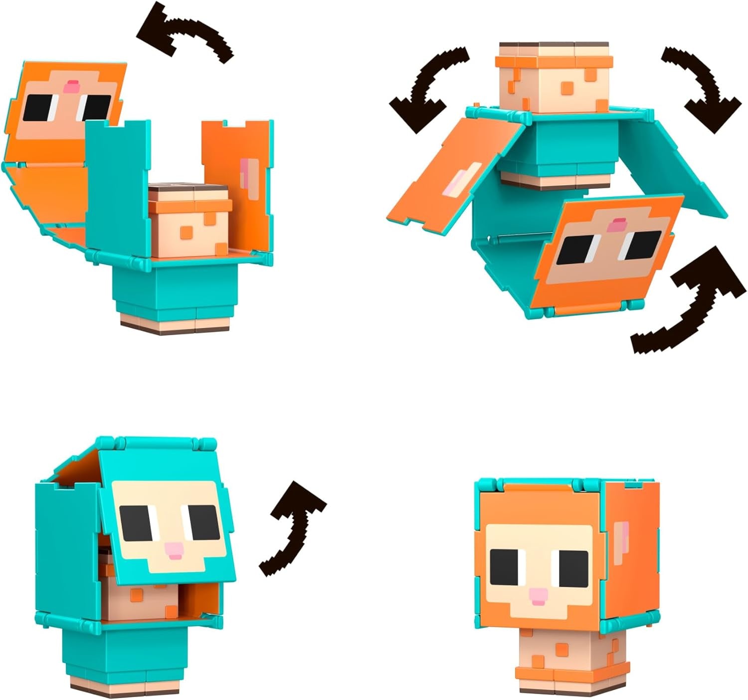 Mattel Minecraft Flippin' Figs Ovečka a kuře 2-balení s hracími figurkami 2 v 1, velkými hlavami a pixelovým designem HXK17 Akční figurky Naty Shop