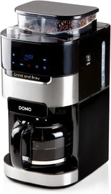 Kávovar DOMO DO721K "Grind and Brew" - Funkce Bean-to-Cup - LCD displej - Pro mletou kávu nebo celá zrna - 1,5 l