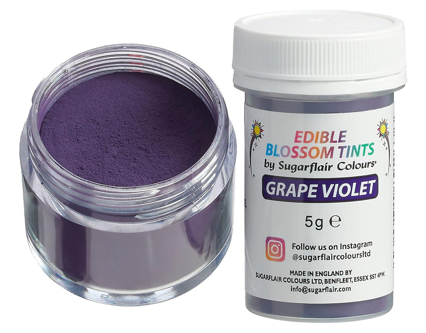 Sugarflair Blossom Tint Dust Grape Violet Food Coloring Powder - Potravinářský prášek pro ozdoby dortů, fondán, polevu, čokoládu, máslový krém, makronky a další - 5G